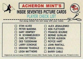 2016 Acheron Mint Inside Seventies #17 Graham Teasdale Back